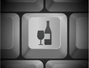 Wine Icon on Computer Keyboard