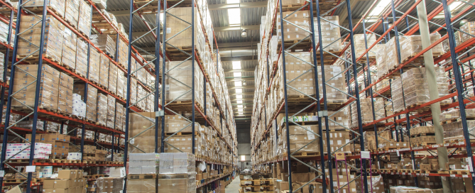 The warehouse complex for the storage of consumer goods