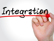 Hand writing inscription Integration with marker, concept